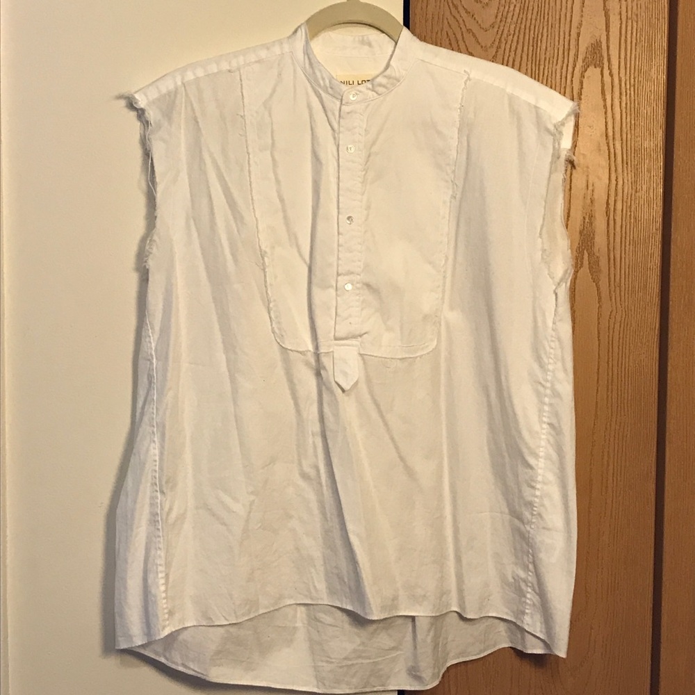 Nili Lotan white sleeveless blouse
